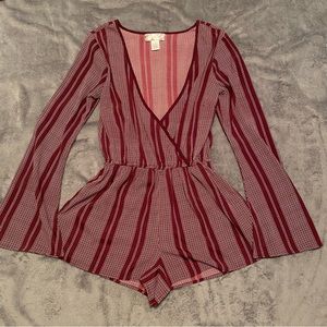 Band of Gypsies Red and White Striped Jumpsuit
